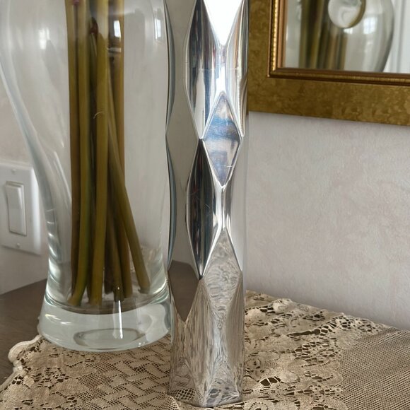 Nambe studio 1996 #6125 Large 10.5" Alloy Taper Candlestick Holder - Picture 5 of 9